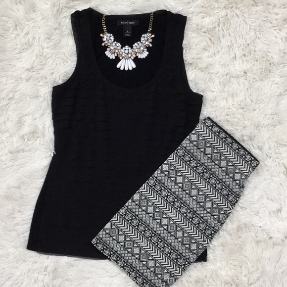 White House Black Market Tops - White House Black Market Tiered Tank 💗 Black